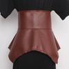Peplum Waist Cincher Elegant Chain for Dress Elastic Ruffle Waistband Trendy Underbust Waist Chain Wide Belt