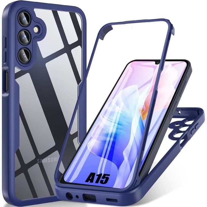 Coque - Samsung - Galaxy A15 5G - Protection 360° - Bordure Renforcée - Bleu Marine