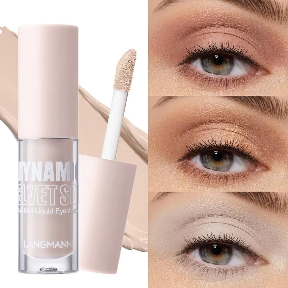 Achtfarbiges mattes Mikro-Liquid-Lidschatten-Set Farbig schimmernd Samtig wasserfest Schweißfest Lidschatten-Set Augen-Make-up