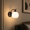 Milky White Glass Wall Sconce Light 110-220V Wall Mounted Lamp Wall Light Fixture  Living Room
