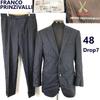 Made In Japan FRANCO PRINZIVALLI Autumn/Winter Suit Set Black/Gray Stripe Men Single Jacket(USED)