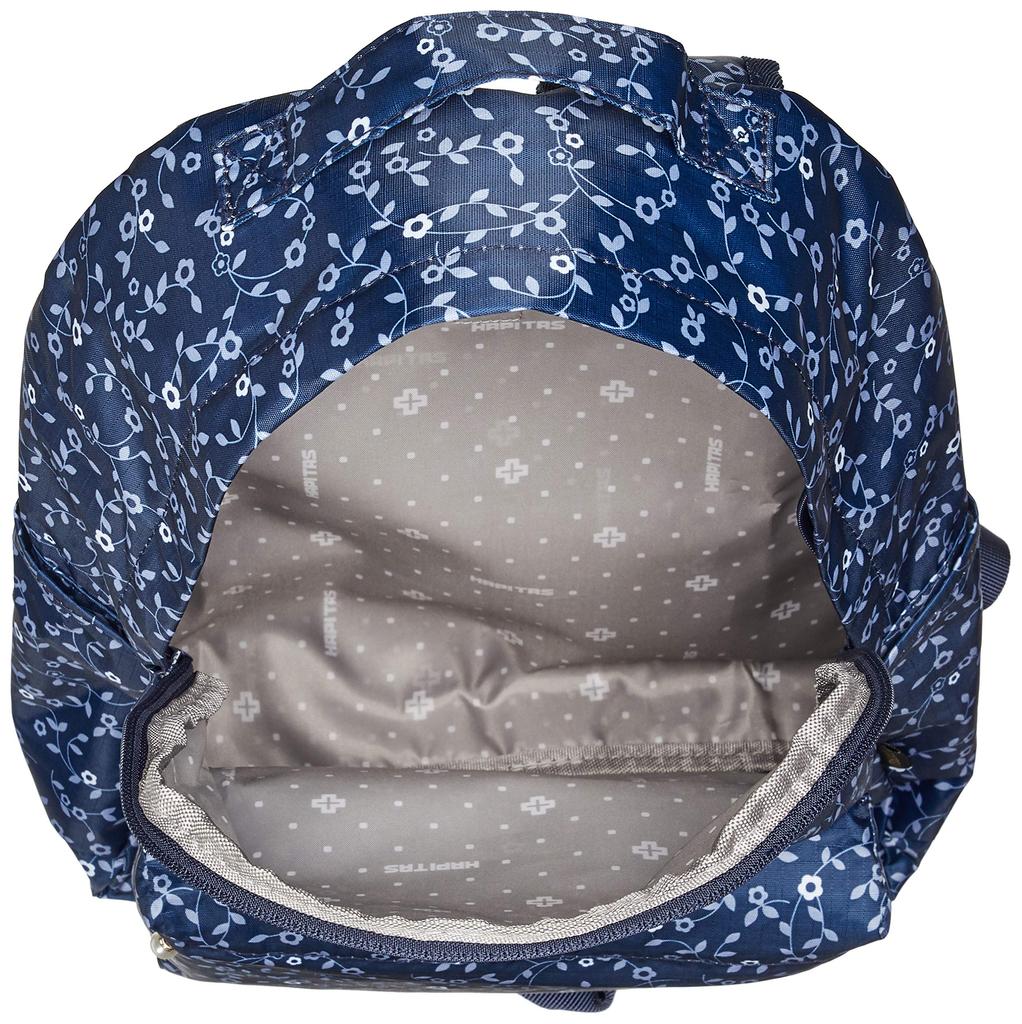 Hapitas Wide Variety of HAP0112 405 Flower Waltz Navy Carry-On Backpack, Patterns,
