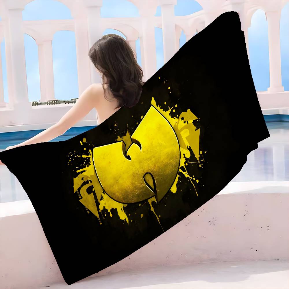 WU-T--TANG CLAN Band Bath Towel Microfiber Soft Water Absorbing Breathable For Girl Kids Decorative Cartoon Beach Towel