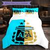 Argentina National Football Team 3 Piece Bedding Set Soft Duvet Cover Set with Pillowcases Printed Bedroom Decor Set for Home