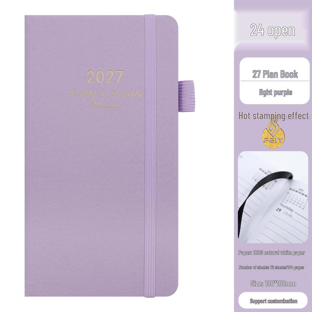 2027 Portable English Weekly Planning Book - 24K Cross-Border Custom Efficiency Manual
