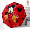 Mickey Mouse,Disney Themed Automatic Opening and Closing Folding Umbrella, Reinforced 8 Ribs, Compact Travel Design, Fashionable Folding Umb