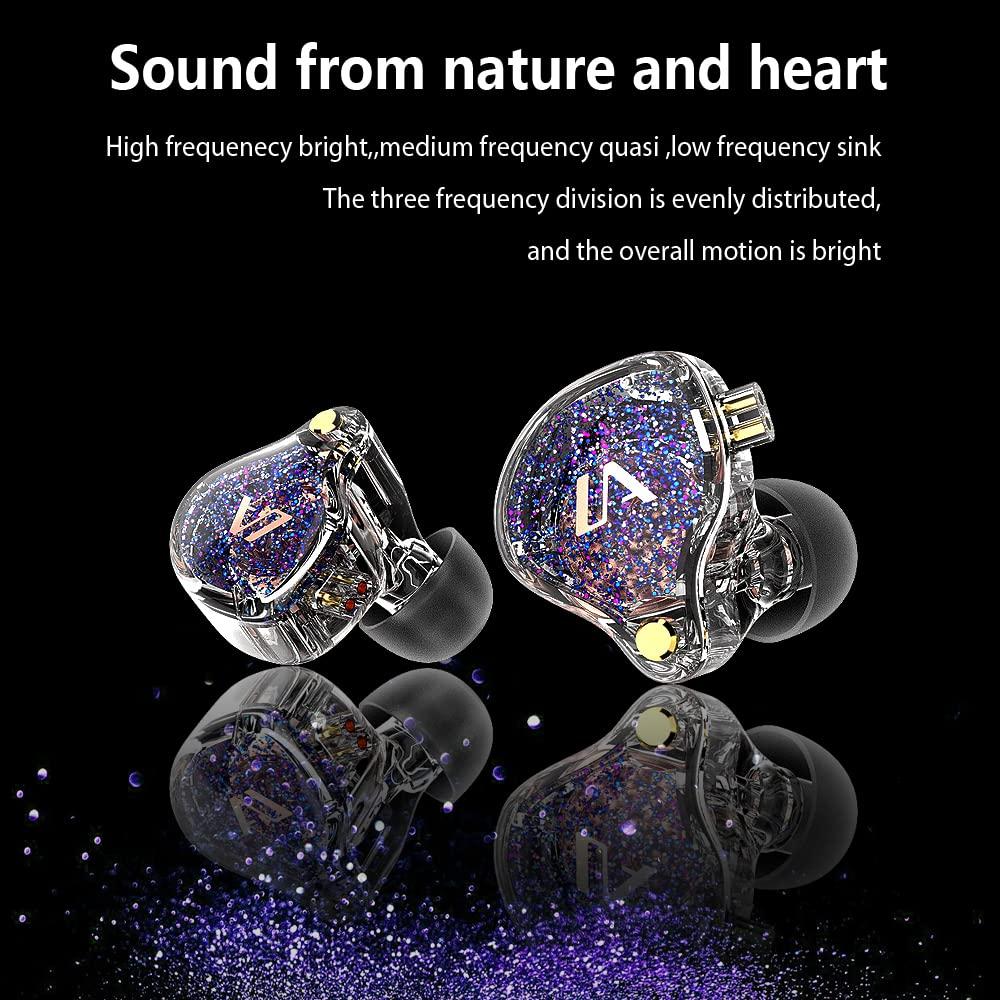 Kabelgebundene Ohrhörer mit tiefem Bass, 1DD, abnehmbar, ergonomisch, Monitor-Ohrhörer, Stecker zur Vermeidung von Schalllecks, Ohrhörer mit tiefem Bass, kabelgebunden für