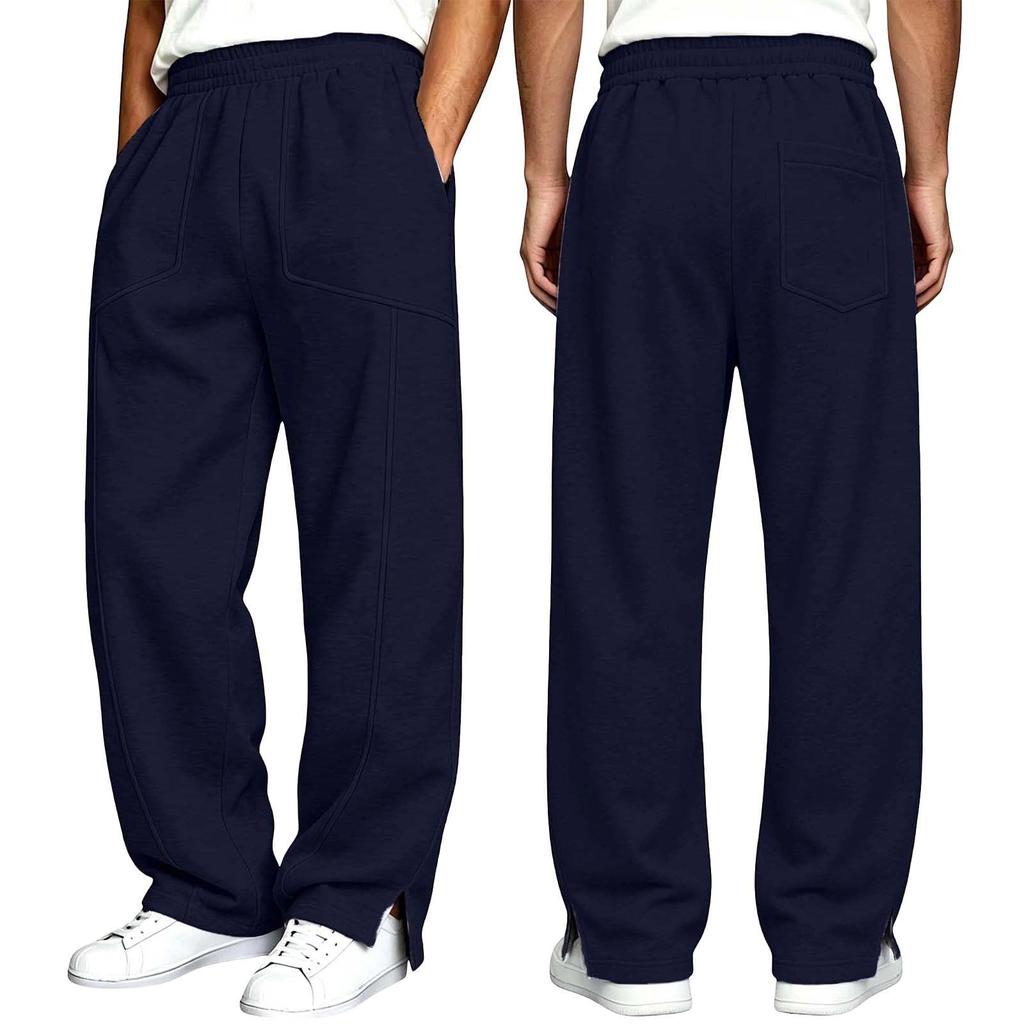 Herren Freizeithose Farbe Jogginghose Gerades Bein mit Elastischem Bund