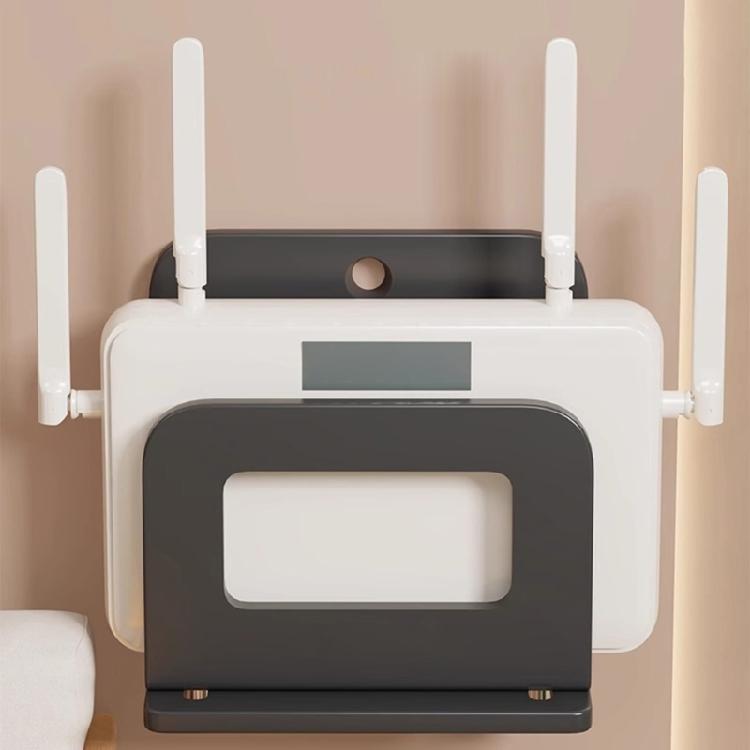 Durable Carbon Steel Electronics Shelf Wall Mount No Tools Needed Holds Router Sound System Devices Ventilation Design