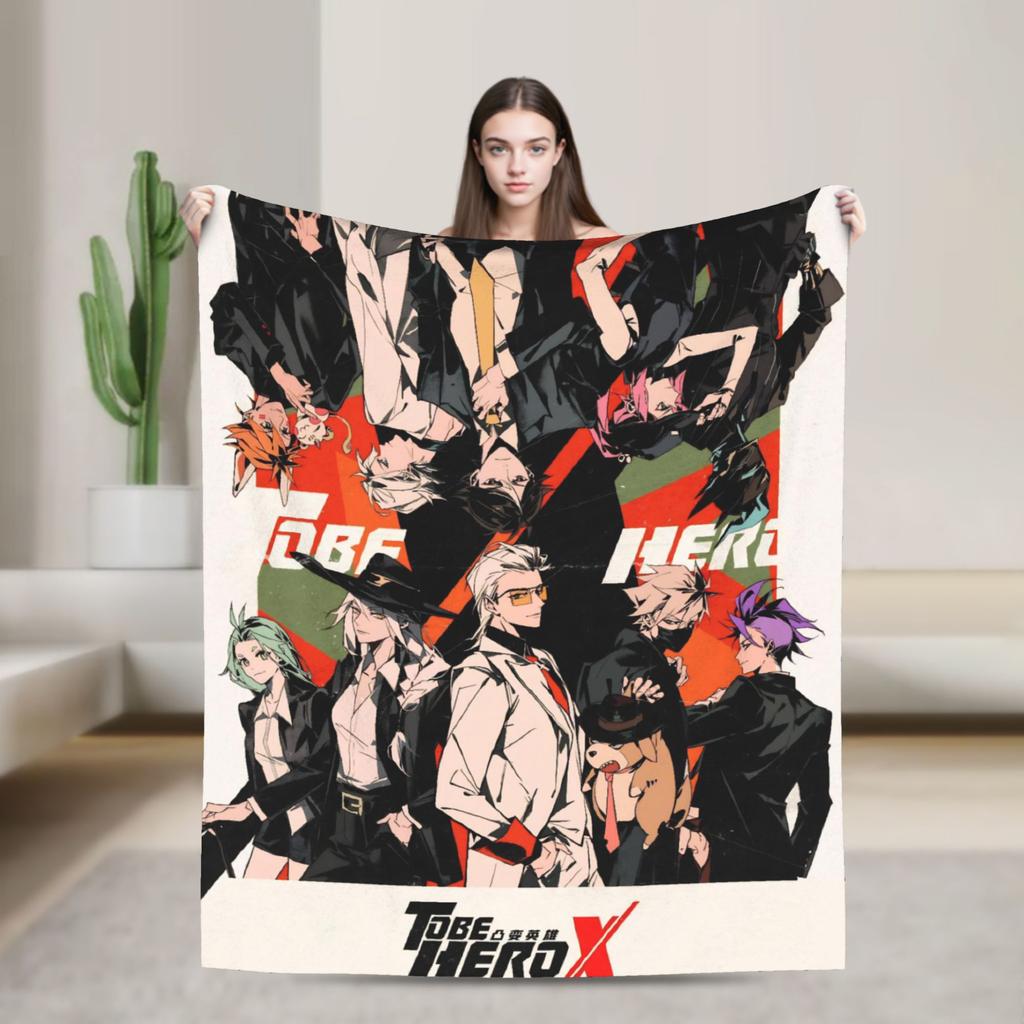To Be Hero-X Snap Mode-Decke Anime Cartoon Flanell Neuheit Warmer Überwurf Mode-Decke für Bett Sofa Frühling/Herbst Auto