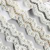 4Cm Bead Embroidery Wave Barcode Lace Clothing Dress Window Decoration Luggage Clothing Decoration Lace Accessories