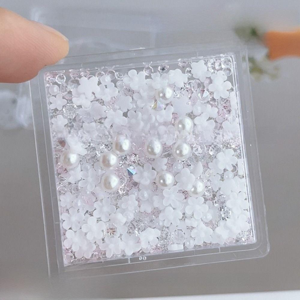 Floral Pearl Nail Art Charms Mix Style Nail Accessories New Floral Nail Decorations for Nail DIY Style 03
