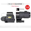 Eot**h 558 G43 Magnifier Holographic Sight Scope Folding Side Flip G45 5X Magnifiers for 558 556 553 Tactical Reflex Riflescope