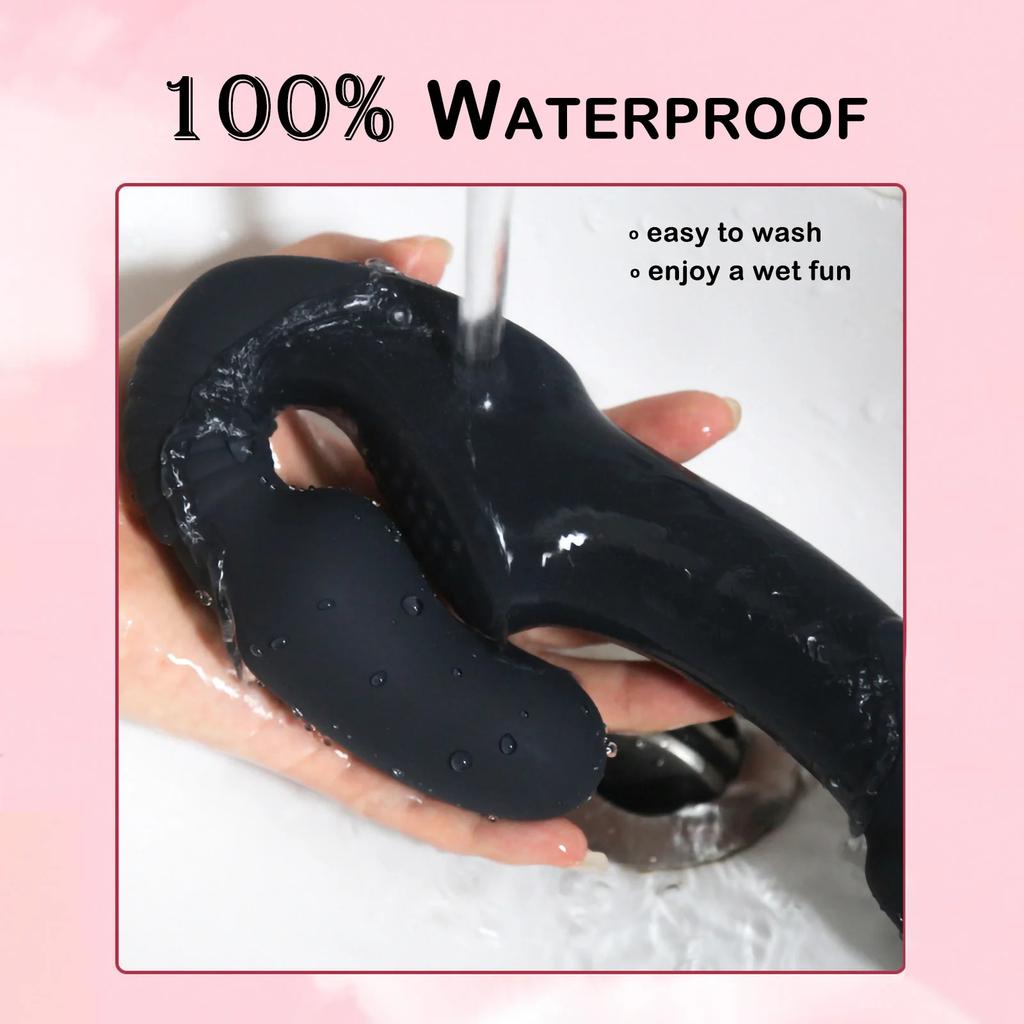 Strapless Strap-on Dildos Vibrator with Remote Control for Women Lesbian Couples G Spot Sex Toys with Clitoris Stimulator Double-headed Masturbator