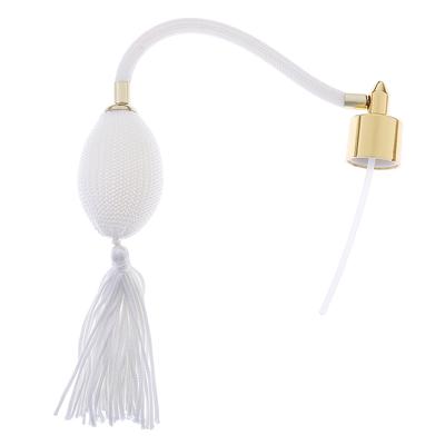 Vintage Perfume Bottle Tube with Spray Atomizer Bulb 18mm White