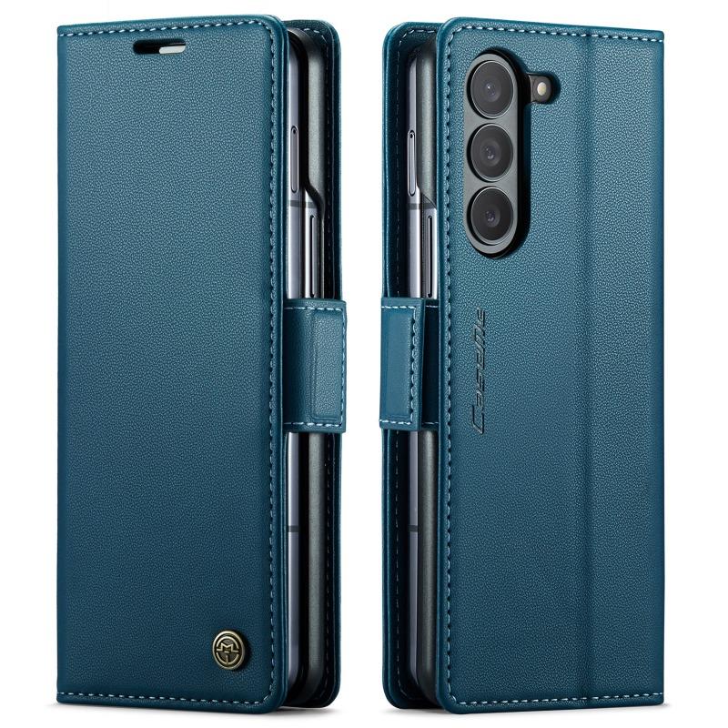 Magnetic Flip PU Leather Phone Case for Samsung Galaxy Z Fold 6 5 Fold6 Fold5 5G Wallet with Card Holder Protective Cover