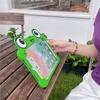 3D Cute Cartoon Frog Crocodile Kids Silicone Tablet Case With Shoulder Strap For iPad Air M4 A19 Mini 6 7 iPad 5/6/7/8/9/10/11/12th Pro11 Cover Stand