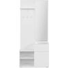 IMAGE Storage Entrance Unit with Wardrobe - White Decor - 1 Door + 1 Drawer - L85 X H195 X D37 Cm
