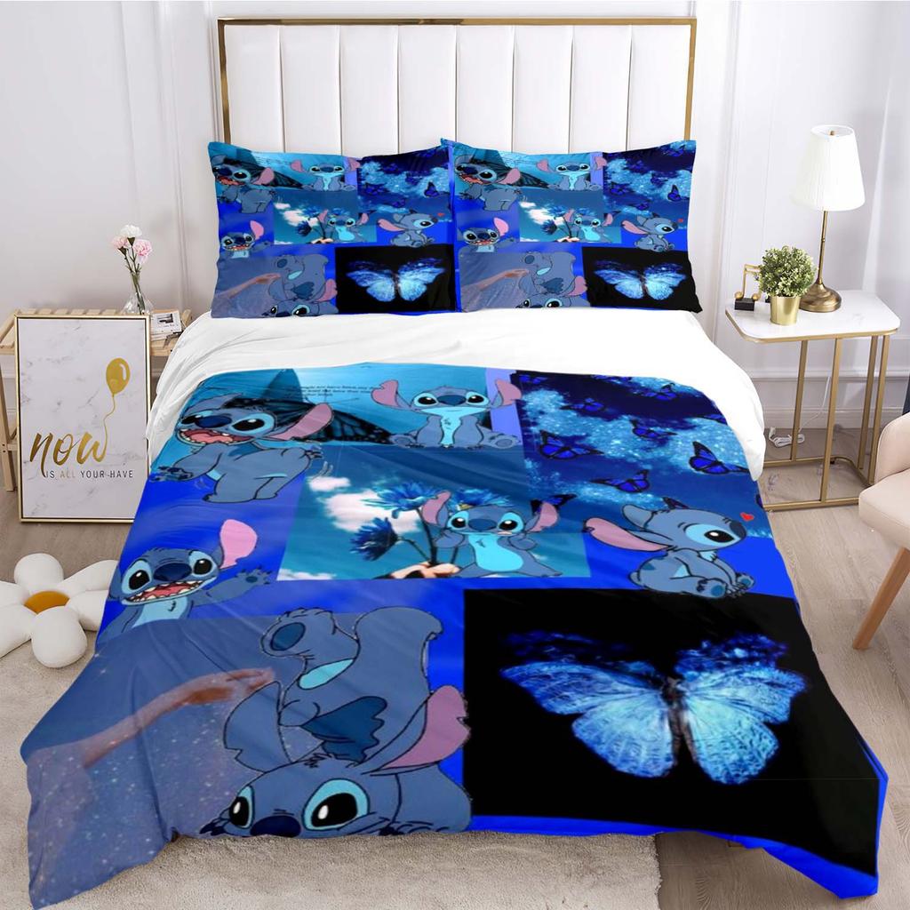 3D Digitaldruck Drei-teilige Bettbezug Cartoon Vier-teilige Bettwäsche