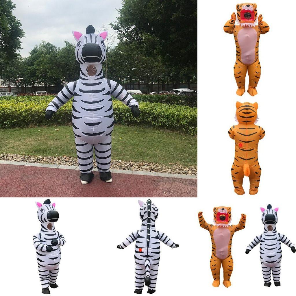 Hilarious Tiger Zebra Inflatable Costume For Adults Perfect For Halloween Parties