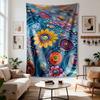 Vibrant floral patterns with Digital printing polyester wall tapestry suitable for use living rooms bedrooms offices bars party