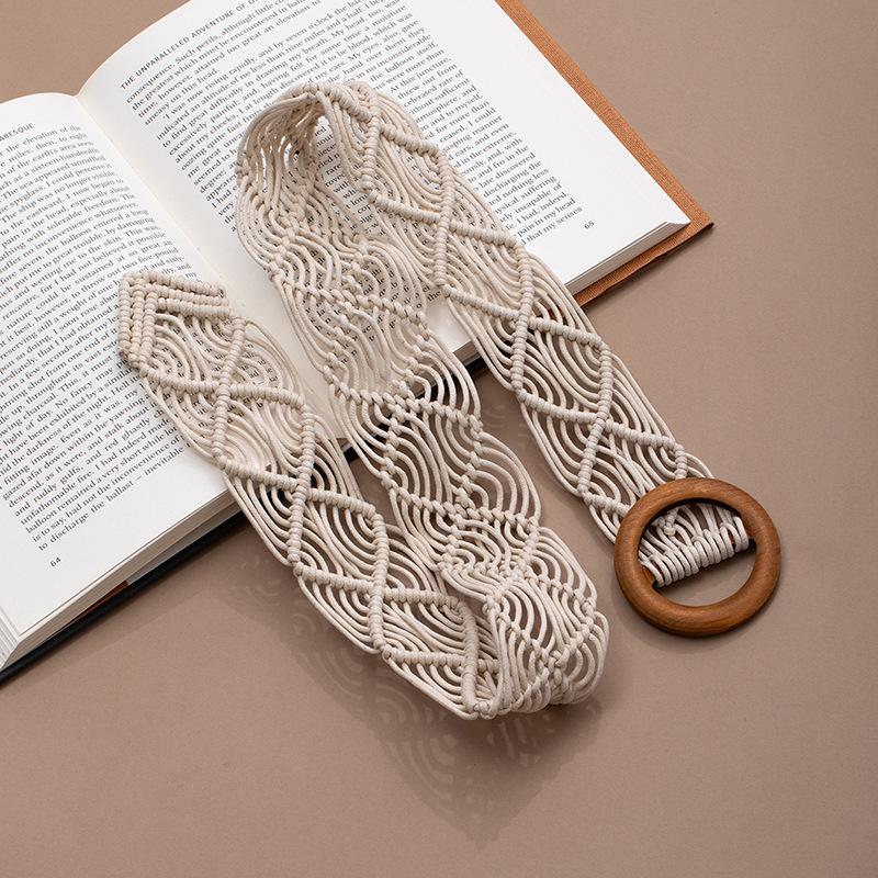 Bohemian Woven Waist Rope Belt Retro Ethnic Decorative Waist Chain For Women, Korean Style Casual Accessory