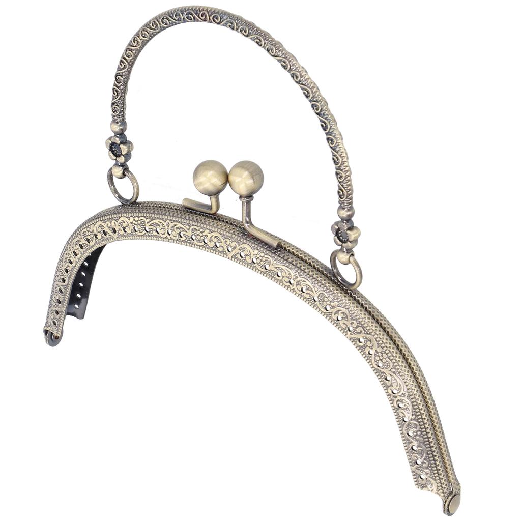 Semicircle Purse Handle Frame Metal Handbags Clasp Lock 16.5cm Bag DIY Making SuppliesBronze