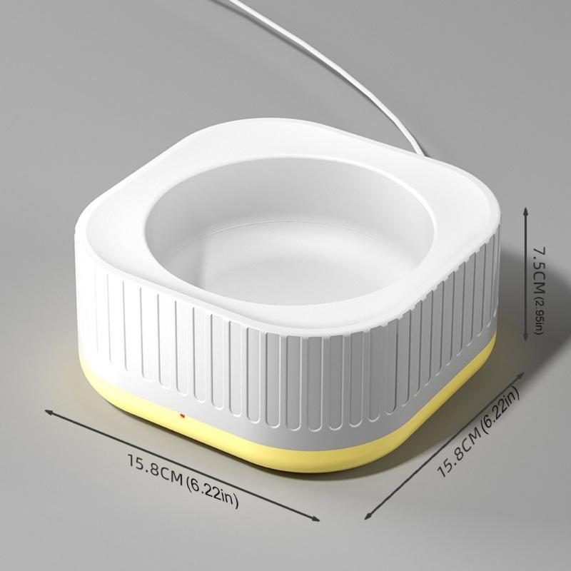 Pet Water Bowl Heater Pet Feeding Dish Warmer with Temperature Control for Small Pet Dogs Cats Chickens Rabbits Birds