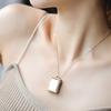 Multipurpose Square Choker Adjustable Chain Necklace with Sturdy Brass Pendant Fashion Accessory for Trendy Women