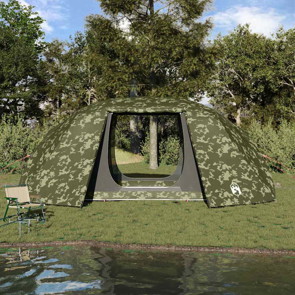 Fishing Tent Camouflage 514 X 465 X 187 Cm Polyester and Fiberglass