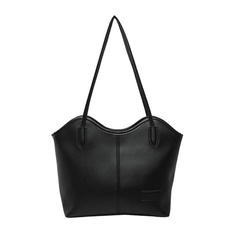 Urban simple tote bag versatile trend solid color bag women's new fashionable large-capacity underarm shoulder bag