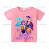 KPop Demon Hunters T-Shirt Movie Huntrix Pink Clothes Personality Number Simple Basic Tops Girls Absorbent Shirts Birthday Gift