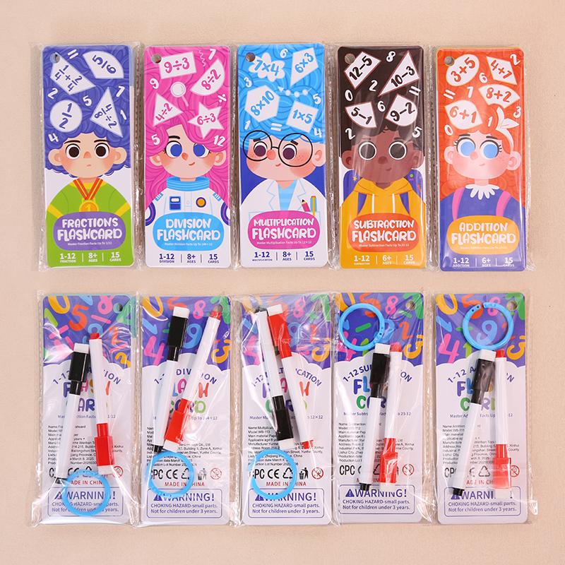 Mathematical Calculations Montessori Math Toy Beginners Practice Arithmetic Fraction Test Card Learning Tools for Primary School