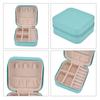 Portable Jewelry Case with   4 Grids Large Capacity Partition Storage Soft Lining   Jewelry Storage Box for Travel