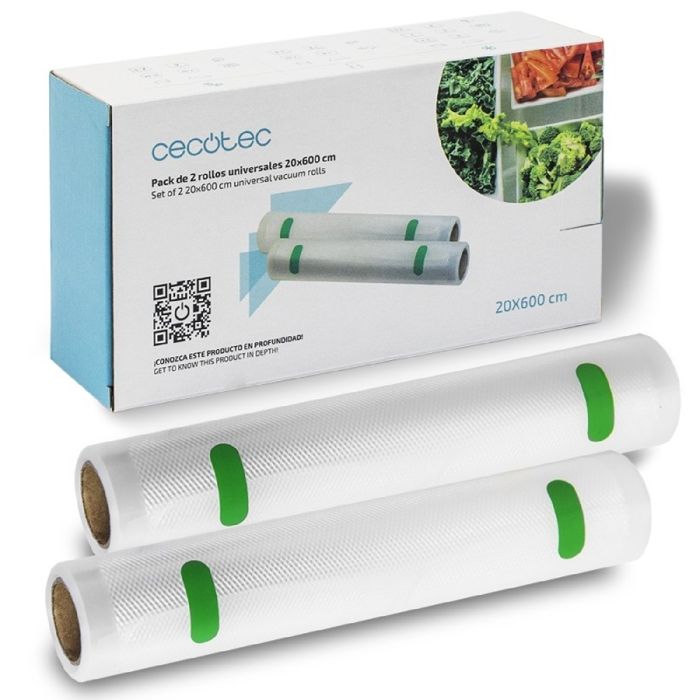 Cecotec Rouleaux Gaufrés Set De 2 Rouleaux Moyens 20 X 600 Cm