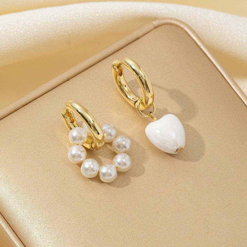 Elegant Resin Shell Geometric Flower Earrings For Women Statement Round Circle Hoop Earrings Party Wedding Jewelry Ear Buckle