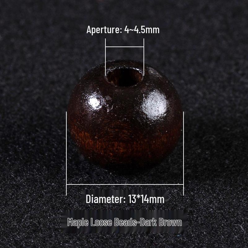 Mărgele Rotunde din Lemn Colorat pentru Bijuterii DIY - Mărgele Libere cu Orificiu Mare