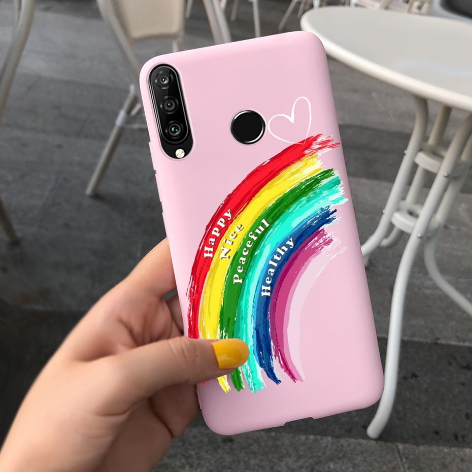 For Huawei P30 Lite Phone Case Flower Girl Pattern Soft Silicon Cover For Huawei P30 Pro Lite Case Cute Funda P 30 P30lite Cases