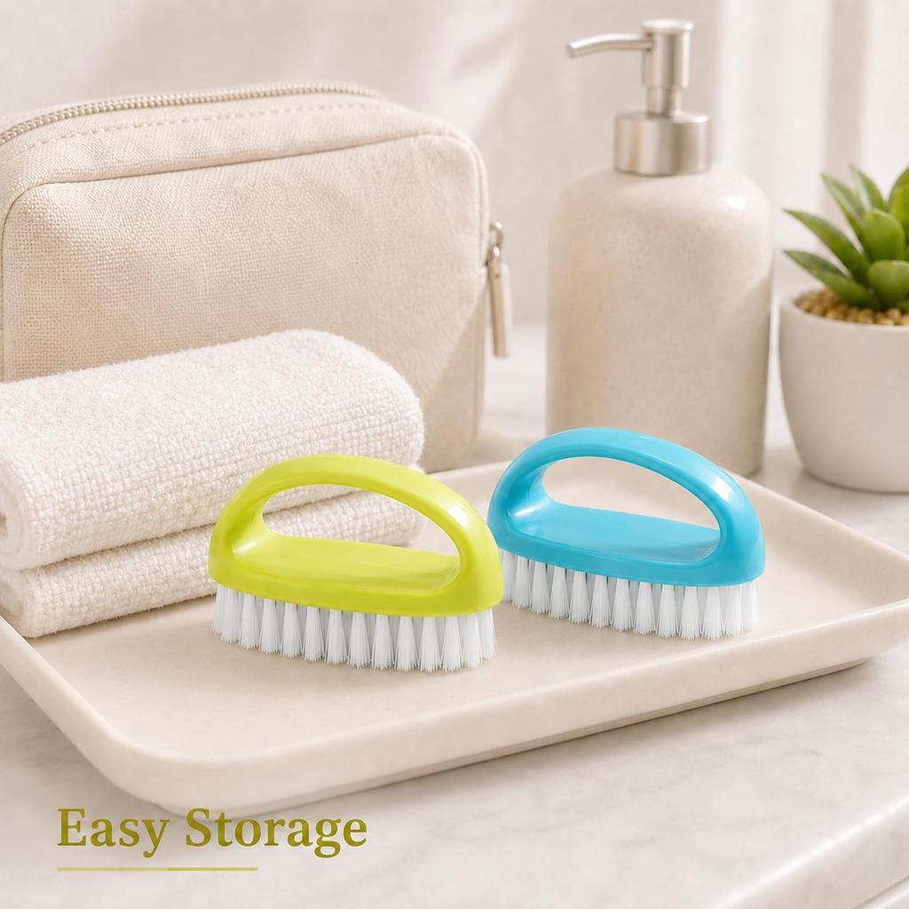 Scrub Brushes 2 Pack, Soft Bristle Nail Cleaning Brush, Multi-Purpose Use