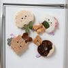 Cute Plush Fridge Magnets Food & Weather Themed Soft Toys (Onigiri,Donut,Sun,Moon,Star),Stuffed Animal Decor,Adorable Plush Gift