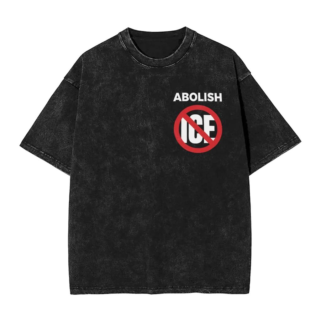 "ICE OUT" Bold Block Graphic Vintage Acid Washed Oversized Streetwear Y2K Hip Hop Graphic T-Shirt Top for Streetwear Enthusiasts