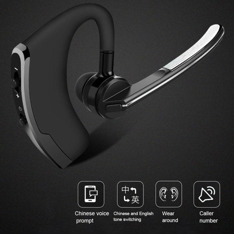 V8 Wireless Earphone, Business Handsfree Call Headphone, Noise Reduction Driving Sports Earbud With