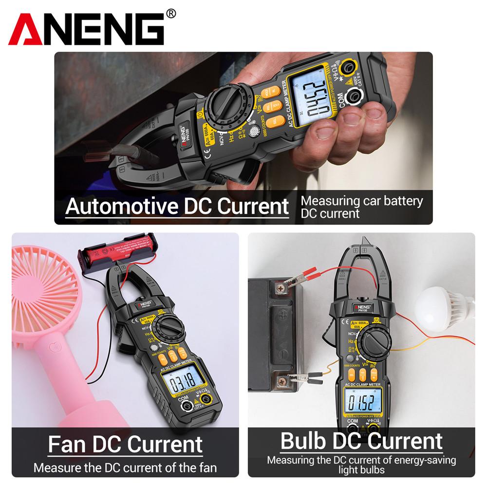Clamp Meter Multimeter 6000 Counts AC/DC Voltage Tester ANENG PN108 600A Current Resistance Capacitance High Precision Test Tool with Digital Display