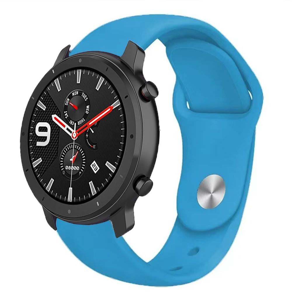 22mm 20mm Silicone Strap for Amazfit GTR 47mm/Balance 2 1/Bip 6 5/GTR 3pro Sport Bracelet for Amazfit Active 2/GTS 4 Mini 3 Band