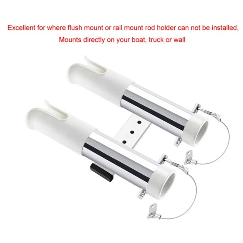 Rail Clamp On Fishing Rod Holder Fishing Rod Stabilizer Stainless Steel Mounting System For Boating