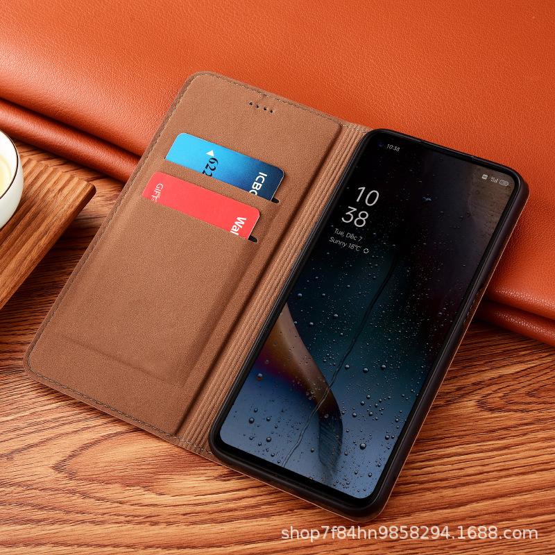 Genuine Leather Full Protection Anti Drop Phone Bumper Clamshell Case for Redmi Turbo 4 Redmi Turbo 3 Premium Durable Phone Cover