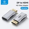 Hagibis DisplayPort To HDMI Adapter 8K@60Hz DP Male To HDMI Female Connector Cable Extension for PC Laptops External Monitor