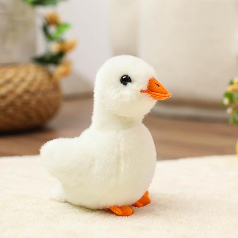 Schattige Boerderijdier Pluche Pop Gele Kuiken Witte Gans Zacht Simulatiespeelgoed Kalmerend Verjaardagscadeau 14cm