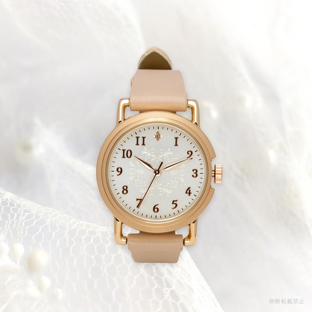 Fieldwork Women's Analog Wristwatch with Leather Strap, Pink, Maska JN016-3
