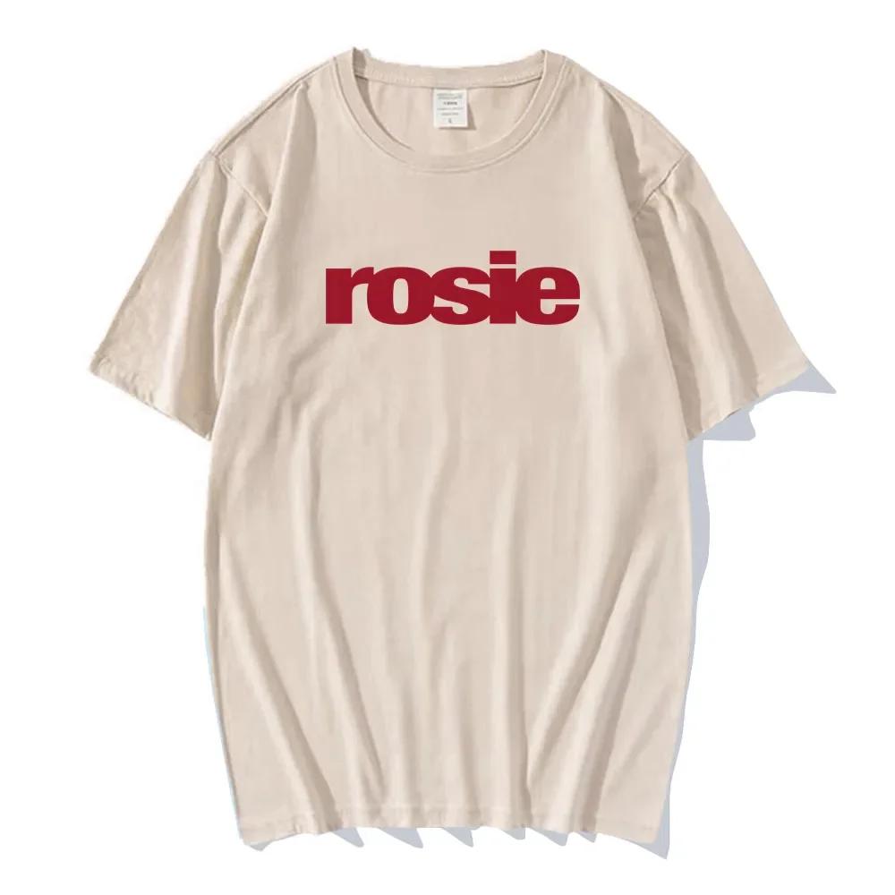 Rosie Album 2024 Tshirts ROSÉ POP Korean Fashion Tshirt High Quality Soft Teeshirt Casual Womens Clothes Graphic Tee